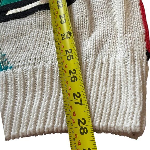 Bonnie Boerer 1988 Vintage Abstract Geometric Colorblock Sequin Sweater Large - Picture 7 of 7